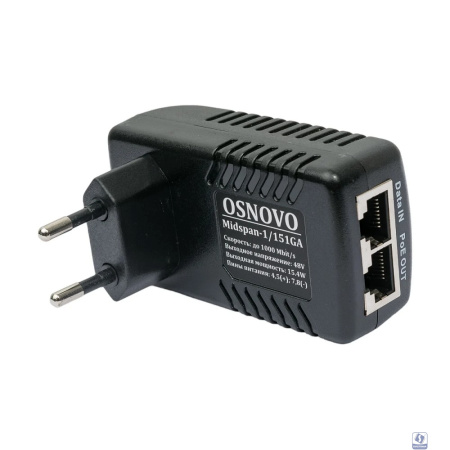 Midspan-1/151GA PoE-инжектор Gigabit Ethernet на 1 порт.
