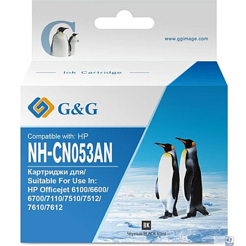 Картридж струйный G&G GG-CN053AN №932XL черный (40мл) для HP Officejet 6100/6600/6700/7110/7510