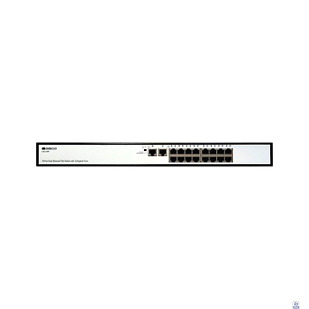 ORIGO OS1218P/190W/A1A Неуправляемый PoE-коммутатор 16x100Base-TX PoE+, 2x1000Base-T, PoE-бюджет 190 Вт, корпус металл