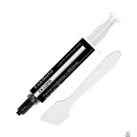 Exegate EX296175RUS Жидкая термопрокладка ExeGate EX-LQPD (6 Вт/(м•К), 3г шприц с лопаткой)