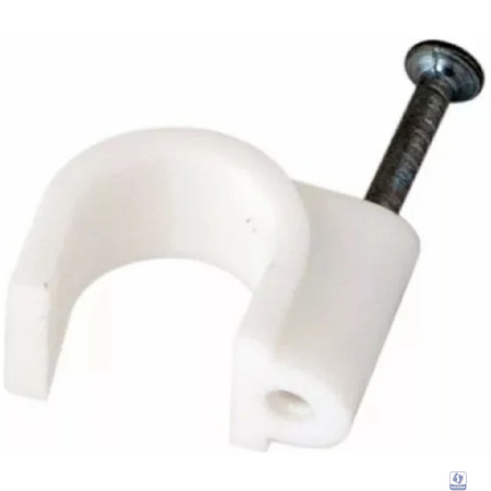 Rexant (07-4010) Крепеж кабеля круглый 10мм, белый (50 шт/уп)