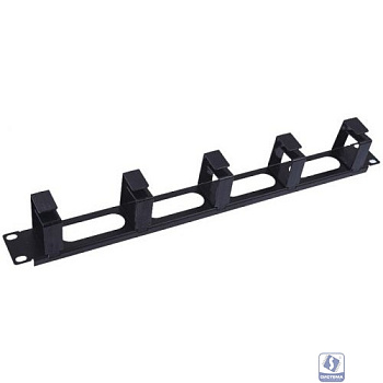 5bites Панель-органайзер кабеля CM-102B 5КОЛЕЦ для сетевых шкафов / 1U / 19" / BLACK
