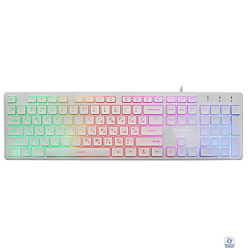 Клавиатура Oklick 550ML белый USB slim Multimedia LED [1061618]
