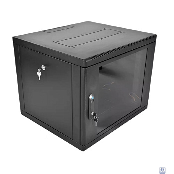 ЦМО Шкаф телекоммуникационный настенный разборный 9U (600 x 650) съемные стенки, дверь стекло, цвет черный (ШРН-М-9.650-9005)