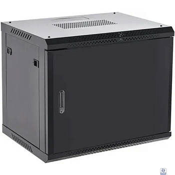 Rexant (04-0966-122) Настенный телекоммуникационный шкаф 19" 9U 600?600мм, дверь металл, с задней стенкой, разборный, черный (RAL 9005)