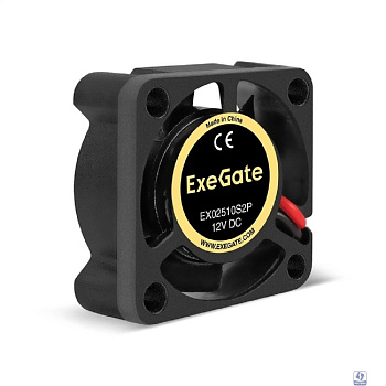 Exegate EX295212RUS Вентилятор 12В DC ExeGate EX02510S2P (25x25x10 мм, Sleeve bearing (подшипник скольжения), 2pin, 10000RPM, 22dBA)