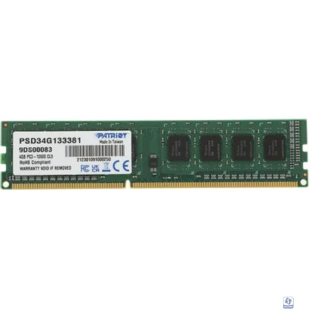 Patriot DDR3 DIMM 4GB (PC3-10600) 1333MHz PSD34G133381