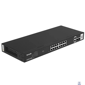 Tenda TEG2220P-16-250W Коммутатор управляемый PoE, 18 портов, 18x 1 Гбит/с, SFP 2x1 Гбит/с, PoE 16x 30Вт (до 230Вт)