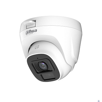 DAHUA DH-HAC-T5E20P-A-0280B Уличная турельная HDCVI-видеокамера 2Мп; CMOS; 2.8мм; ИК 20м; микрофон; IP67; корпус: пластик