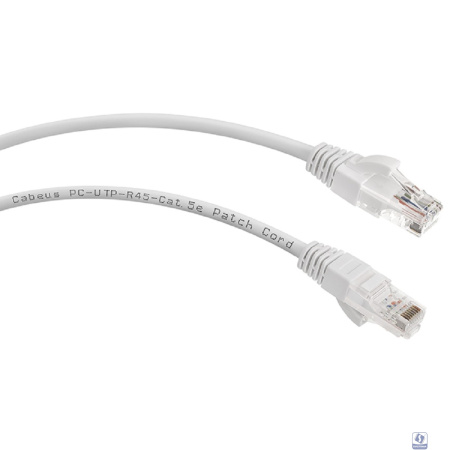 Cabeus PC-UTP-RJ45-Cat.5e-0.3m-WH Патч-корд U/UTP, категория 5е, 2xRJ45/8p8c, неэкранированный, белый, PVC, 0.3м