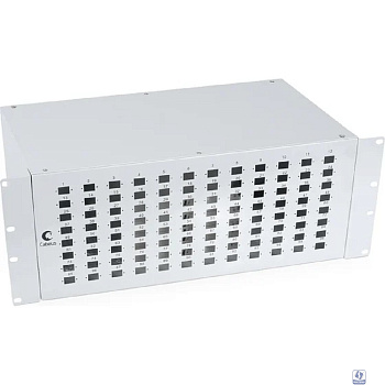 Cabeus FO-19-96SC Кросс бокс оптический 19" на 96 SC (LC duplex) со сплайс-кассетой и КДЗС (без пигтейлов и проходных адаптеров)