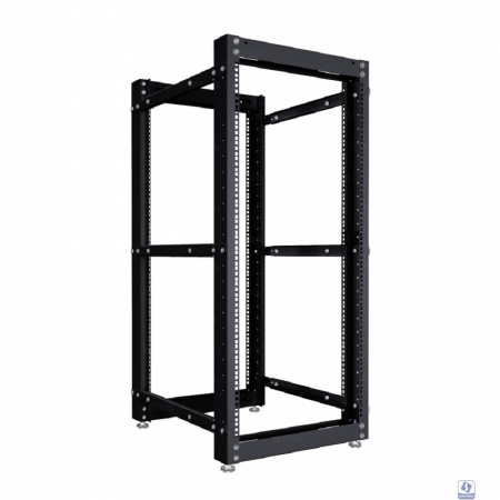 NTSS Стойка серверная NTSS OR двухрамная 24U 600-1000мм, комплект ножек, черный RAL 9005 NTSS-2POR24U/600-1000-BL