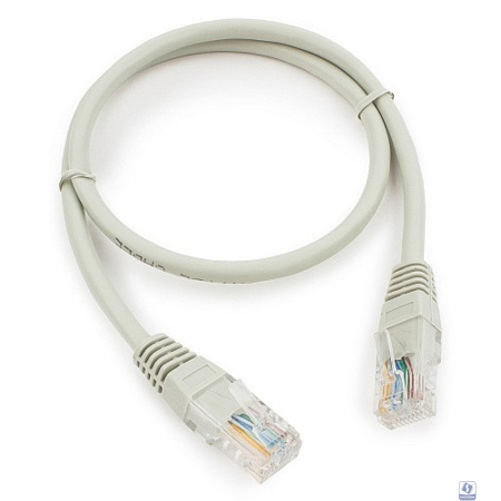 Cablexpert Патч-корд медный UTP PP10-0.5M кат.5, 0.5м, литой, многожильный (серый)