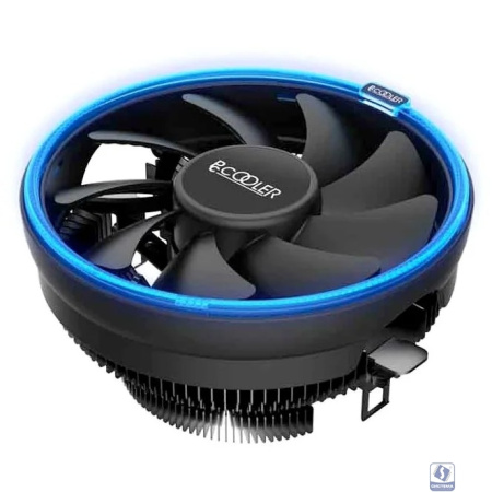 PCCooler E126MB Кулер S775/115X/AM2/2+/AM3/3+/AM4/FM1/FM2/2+ (TDP 92W, вент-р 120мм с PWM, Blue LED FAN, 1000-1800RPM, 26.5dBa) Retail Color Box  (111313)