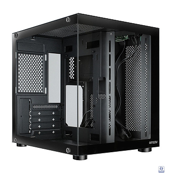 Ginzzu V100 закаленное стекло 1*USB 3.0,1*USB 2.0, AU mATX