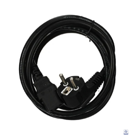 VCOM CE021-CU1.5-1.8 Кабель компьютер --> розетка 220V ( угловая Евровилка) <VDE> 3G*1.5mm2  , 1,8м