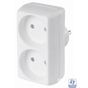BURO Сетевой разветвитель 2 розетки (BU-PS2-W), белый (пакет ПЭ) 