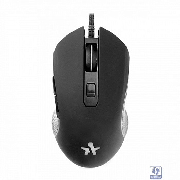 Гарнизон Мышь игровая GM-780G, "Алголь", оптическая USB, RGB-подсветка, прорезиненное покрытие, черный, 2400 DPI, кабель 1.5 м