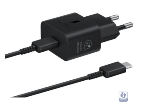 Сетевое зарядное устройство Samsung EP-T2510,  USB type-C,  USB type-C,  25Вт,  3A,  черный [ep-t2510xbegeu]