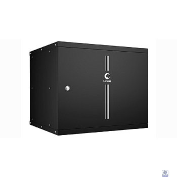 Cabeus WSC-05D-9U55/45m-BK Шкаф телекоммуникационный настенный 19" 9U, серия LIGHT разборный, дверь металл, цвет черный