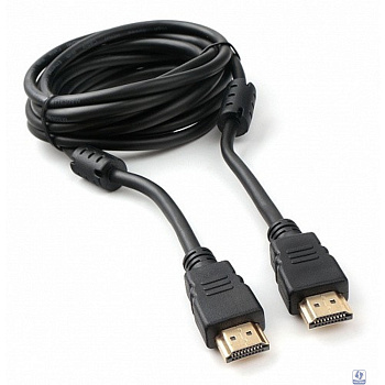 Cablexpert Кабель HDMI 19M/19M, v2.0, медь, позол.контакты, экран, 2 фер.кольца, 3м, черный, пакет (CCF2-HDMI4-10)