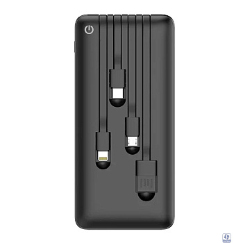 Perfeo Powerbank ABSOLUTE 10000mah In Micro usb,USB /Out USB,Micro usb,Type-C,Lightning, 2.1А/ Black (PF_B4878)