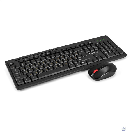 Exegate EX298904RUS Комплект беспроводной ExeGate Professional Standard Combo MK260 (клавиатура мультимедийная полноразмерная влагозащищенная 113кл. + мышь оптическая 1200dpi, 4 кнопки и колесо прокру