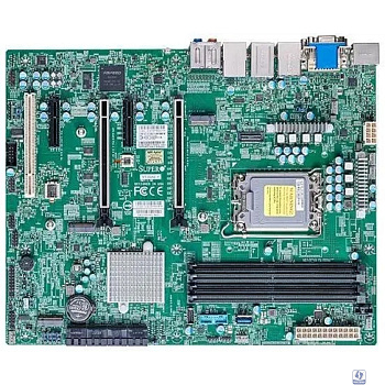 Supermicro MBD-X13SAE-F-B, 1xLGA1700,W680,4xDDR5 DIMM,2PCI-Ex16,3xM.2-PCI-E,8SATA3 RAID 0/1/5/10,7.1-ch,1x1000 Мбит/с,1х2500 Мбит/с,IPMI,4xUSB 2.0,VGA,DVI,HDMI,DisplayPort,ATX