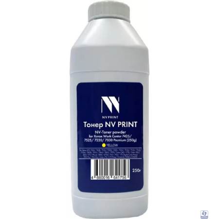 Тонер + девелопер NVP для Xerox WorkCenter 7425, 7525, 7220, 7830 Premium (250г) Yellow. WC 7425, 7428, 7435; WC 7220, 7225; WC 7525, 7530, 7535, 7545, 7556, 7830, 7835, 7845, 7855, 7970; Color C60, С