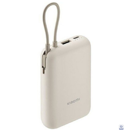 Xiaomi Power Bank 10000mAh (встроенный кабель) Tan GL P15ZM (BHR9072GL)