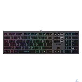 Клавиатура A4Tech Fstyler FX60 серый USB slim LED (FX60 GREY / NEON)