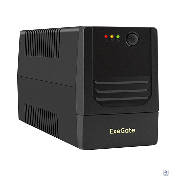 Exegate EX299468RUS ИБП ExeGate Power NB-400.LED.AVR.2SH (400VA/240W, LED, AVR, 2*Schuko, батарея 12V 4.5Ah, Black)