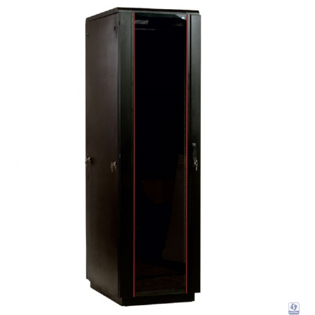 ЦМО Шкаф телекоммуникационный напольный 48U (800 x 800) дверь стекло, чёрный, ШТК-М-48.8.8-1ААА-9005