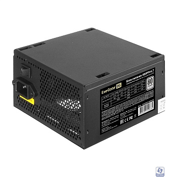 Exegate EX292148RUS-S Блок питания 400W ExeGate 80 PLUS® 400PPH-LT (ATX, APFC, КПД 82% (80 PLUS), 12cm fan, 24pin, (4+4)pin, PCIe, 5xSATA, 3xIDE, RTL, black, кабель 220V с защитой от выдергивания)