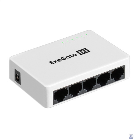 Exegate EX298685RUS Коммутатор неуправляемый ExeGate EDES-1005C (5-портовый UTP 10/100Mbps, с функцией энергосбережения (Green Ethernet Technology), настольный)