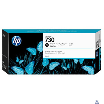 HP 730 P2V73A Картридж HP черный фото   