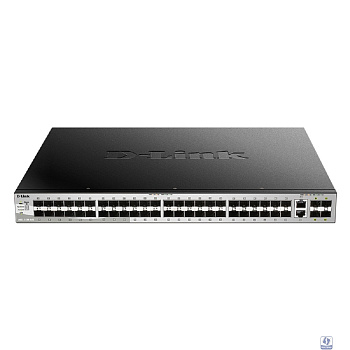 D-Link DGS-3130-54S/B1A PROJ Управляемый L3 стекируемый коммутатор с 48 портами 1000Base-X SFP, 2 портами 10GBase-T и 4 портами 10GBase-X SFP+