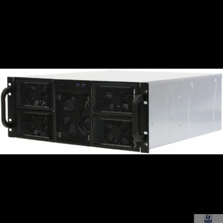 Procase RE411-D0H16-FC-55 Корпус 4U server case,0x5.25+16HDD,черный,без блока питания,глубина 550мм,MB CEB 12"x10,5", панель вентиляторов 3*120x25 PWM
