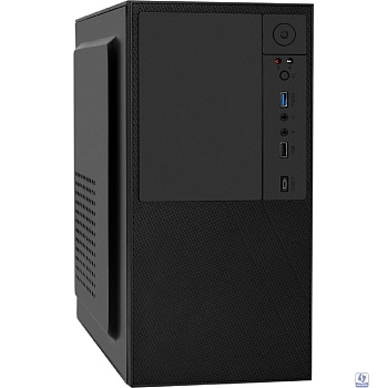 Exegate EX298009RUS Корпус Minitower BAA-308UC-AAA400 (mATX, БП AAA400 с вент. 8см, 1*USB+1*USB3.0+1*TypeC, HD Audio, черный)