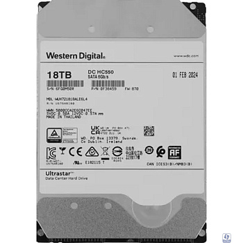 18Tb WD Ultrastar DC HC550  [0F38459/0F38467/WUH721818ALE6L4]