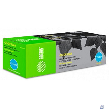 Тонер Картридж Cactus CS-CF532A желтый (900стр.) для HP LJ M180n/M181fw
