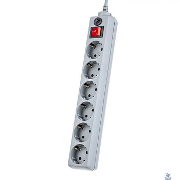 Perfeo Сетевой фильтр "POWER+", PF_A4673 (3,0м, 6 розеток, серый (PF-PP-6/3,0-G))