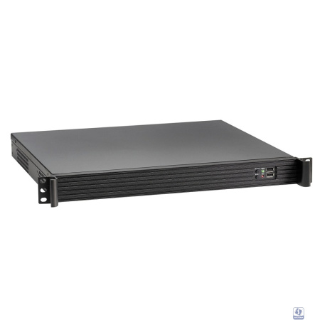 Exegate EX279686RUS Серверный корпус Exegate Pro 1U390-01 <RM 19",  высота 1U, глубина 390, без БП, USB>