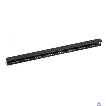 Cabeus VCM-PL-47U-BK Вертикальный кабельный органайзер-гребенка в шкаф 47U, пластиковый, цвет черный (RAL 9004)