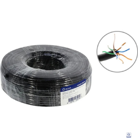 5bites Кабель US5500-100APE Витая пара UTP / SOLID / 5E / CCAG / PVC+PE / BLACK / OUTDOOR / 100M
