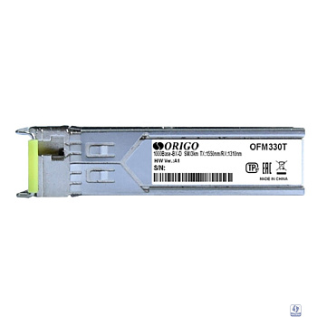 ORIGO OFM330T/10KM/A1A WDM SFP-трансивер, 1000Base-BX-D (Simplex LC), TX: 1550нм, RX: 1310нм, одномод, до 10км