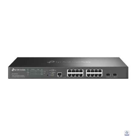 TP-Link SG3218XP-M2 Управляемый коммутатор Omada уровня 2+ с 16 портами 2,5 Гбит/с (8 портов PoE+) и 2 портами SFP+