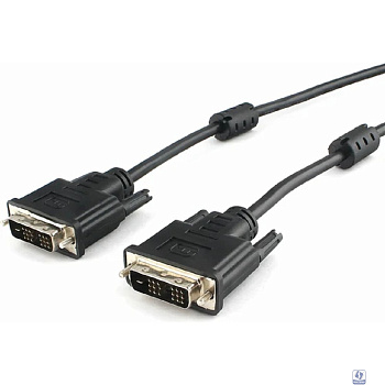 Кабель DVI-D single link Gembird/Cablexpert, 1.8м, 19M/19M, экран, феррит.кольца, пакет ( CC-DVIL-BK-6)