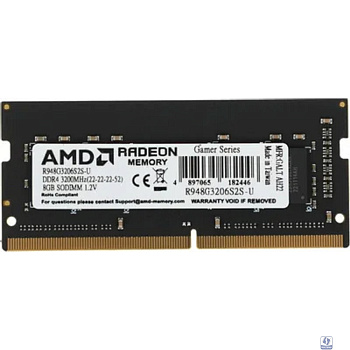 AMD SO-DIMM DDR4 8Gb R9 Gamer Series 3200МГц OEM (R948G3206S2S-U )
