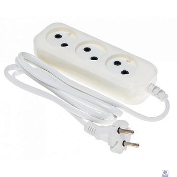 BURO Сетевой удлинитель 3 розетки,1.5 метра, (BU-PSL3.1/W), белый (пакет ПЭ) 